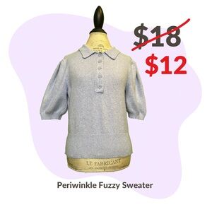 A New Day Women’s Periwinkle Fuzzy Sweater Size S